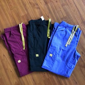💕👩‍⚕️Lot of 3 Pairs of Wonderwink Scrub Pants Size XSP
